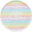 8PK ECO RAINBOW 'HAPPY BIRTHDAY' PAPER PLATES
