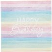 16PK ECO RAINBOW 'HAPPY BIRTHDAY' PAPER NAPKINS