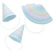 10PK ECO RAINBOW 'HAPPY BIRTHDAY' PAPER HATS