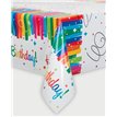 54x84in RAINBOW RIBBON BIRTHDA TABLECOVER