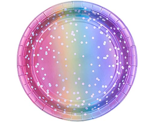 8PK 23cm RAINBOW OMBRE PLATES