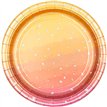 8PK 23cm ROSE GOLD OMBRE PLATES
