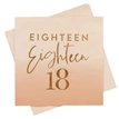 16PK GOLD FOILED 'EIGHTEEN' PAPER NAPKINS