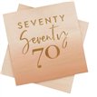 16PK GOLD FOILED 'SEVENTY' PAPER NAPKINS