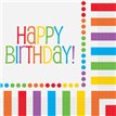 16PK RAINBOW BIRTHDAY NAPKINS