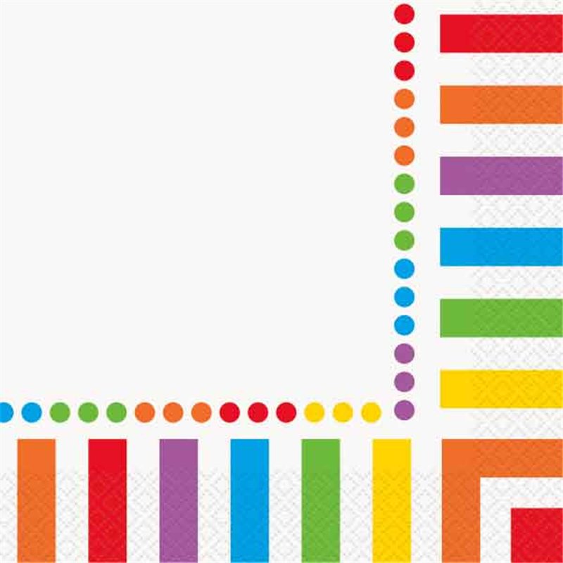 16PK RAINBOW NAPKINS