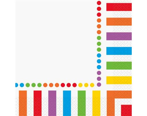 16PK RAINBOW NAPKINS