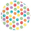 8PK 23cm MULTICOLORWATER DOTS PAPER PLATES