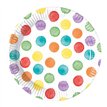 8PK 20cm MULTICOLORWATER PAPER PLATES