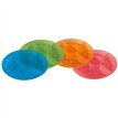 4ASST MULTICOLORWATER DOTS REUSABLE PLATTERS