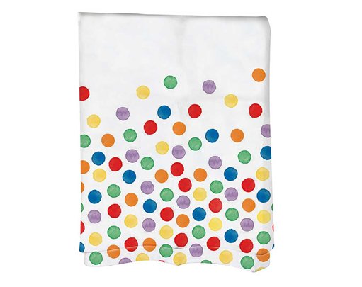 MULTICOLORED WATERDOTS REUSABLE TABLECOVER