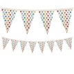 MULTICOLORWATER DOTS REUSABLE TRIANGLE FLAG BANNER