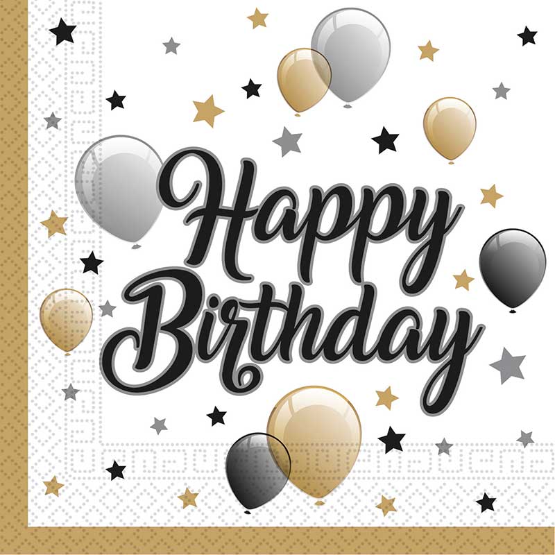 20PK MILESTONE HAPPY BIRTHDAY NAPKINS