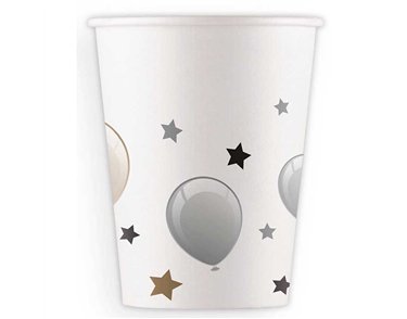 8PK 200ml MILESTONE HAPPY BIRTHDAY PAPER CUPS