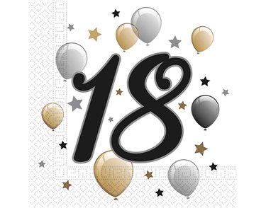 20PK MILESTONE "18" NAPKINS
