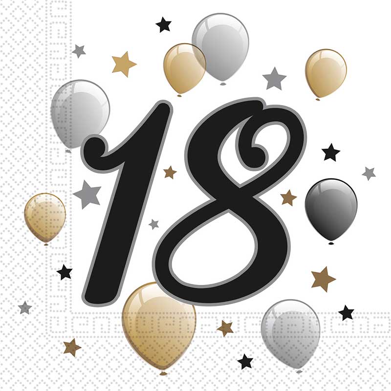20PK MILESTONE "18" NAPKINS