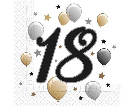 20PK MILESTONE "18" NAPKINS