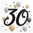 20PK MILESTONE "30" NAPKINS
