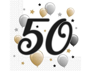 20PK MILESTONE "50" NAPKINS