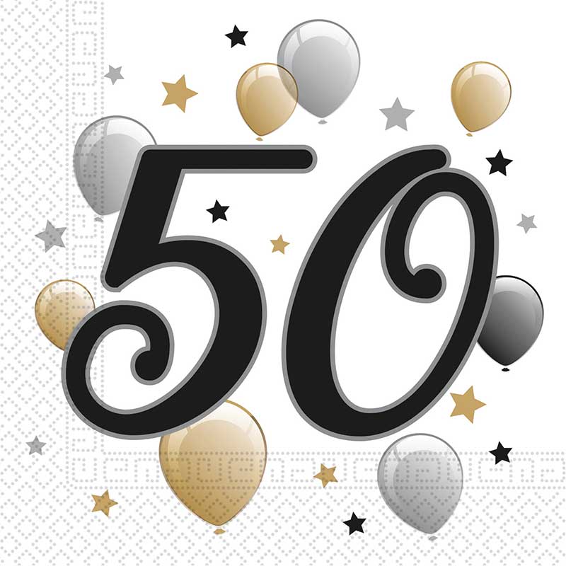 20PK MILESTONE "50" NAPKINS