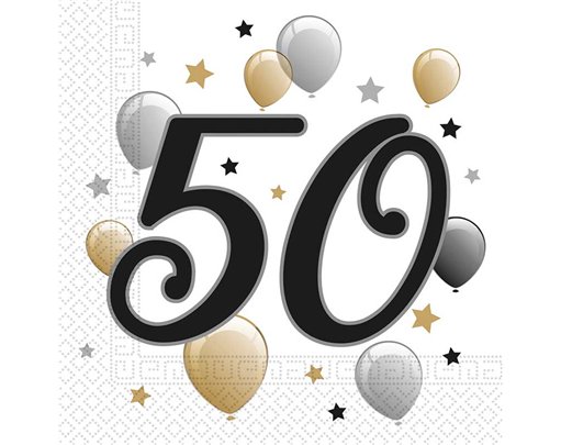 20PK MILESTONE "50" NAPKINS