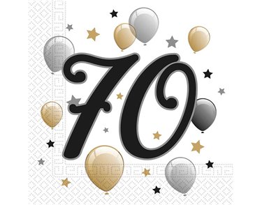 20PK MILESTONE "70" NAPKINS