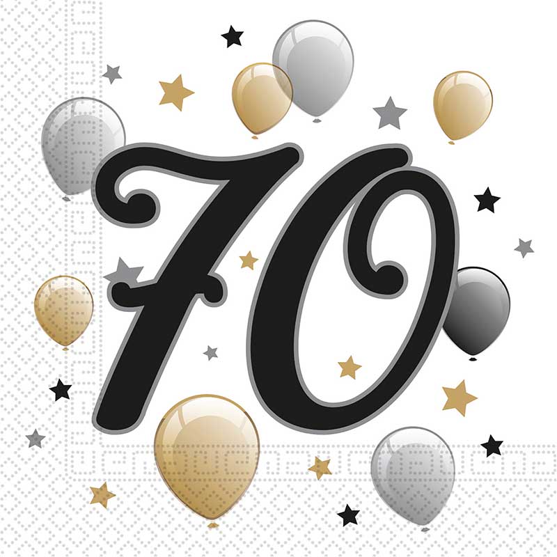 20PK MILESTONE "70" NAPKINS
