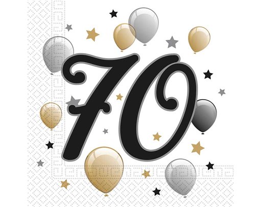 20PK MILESTONE "70" NAPKINS