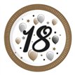 8PK 23cm MILESTONE"18"  PAPER PLATES