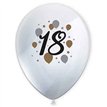 6PK MILESTONE "18"  BALLOONS