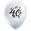 6PK MILESTONE "40" BALLOONS