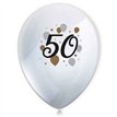 6PK MILESTONE "50" BALLOONS