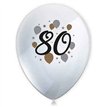 6PK MILESTONE "80" BALLOONS