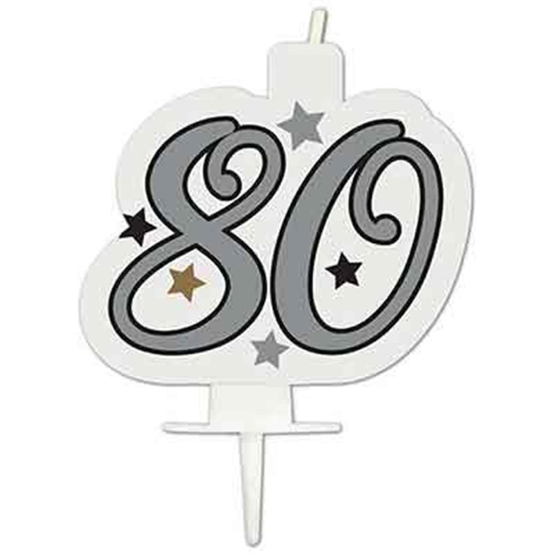 MILESTONE "80"  BIRTHDAY CANDLE