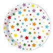 8PK 23cm MULTICOLOUR BRIGHT STARS PAPER PLATES