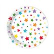 8PK 20cm MULTICOLOUR BRIGHT STARS PAPER PLATES