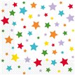 20PK 33cm MULTICOLOUR BRIGHT STARS PAPER NAPKINS