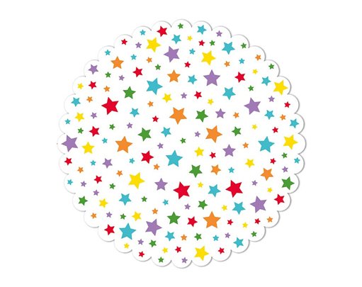 29cm MULTICOLOUR BRIGHT STARS CAKE BASE