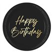 8PK 23cm ELEGANT HAPPY BIRTHDAY PAPER PLATES