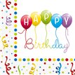20PK 33cm HAPPY BIRTHDAY STREAMERS PAPER NAPKINS