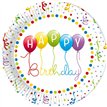 8PK 23cm HAPPY BIRTHDAY STREAMER PAPER PLATES