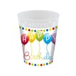 250ml  HAPPY BIRTHDAY STREAMERS REUSABLE PARTY CUP