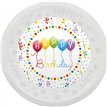 21cm HAPPY BIRTHDAY STREAMERS REUSABLE PARTY PLATE