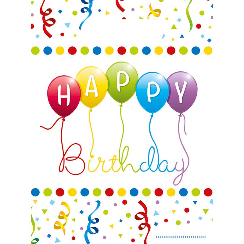 6PK HAPPY BIRTHDAY STREAMERS PLASTIC PARTY BAGS