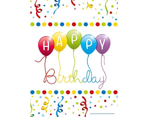 6PK HAPPY BIRTHDAY STREAMERS PLASTIC PARTY BAGS