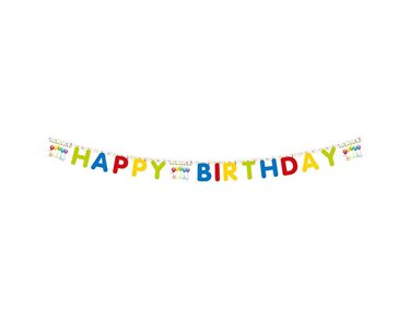 "HAPPY BIRTHDAY" STREAMERS PAPER BANNER