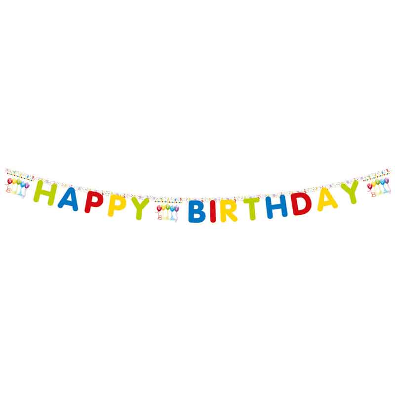 "HAPPY BIRTHDAY" STREAMERS PAPER BANNER
