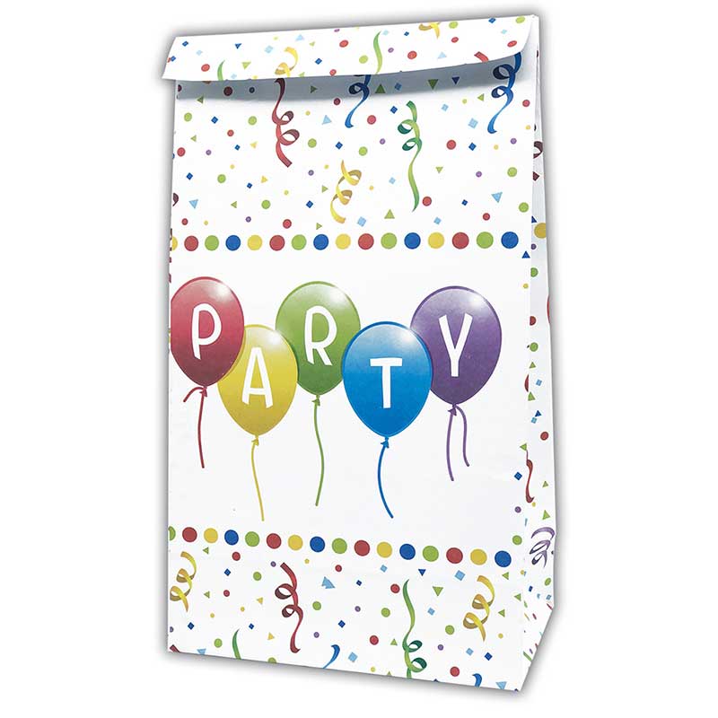 4PK HAPPY BIRTHDAY STREAMERS PAPER PARTY BAGS