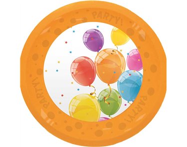 21cm SPARKLING BALLOONS REUSABLE PLATE