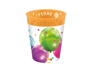 250ml SPARKLING BALLOONS PARTY REUSABLE CUP